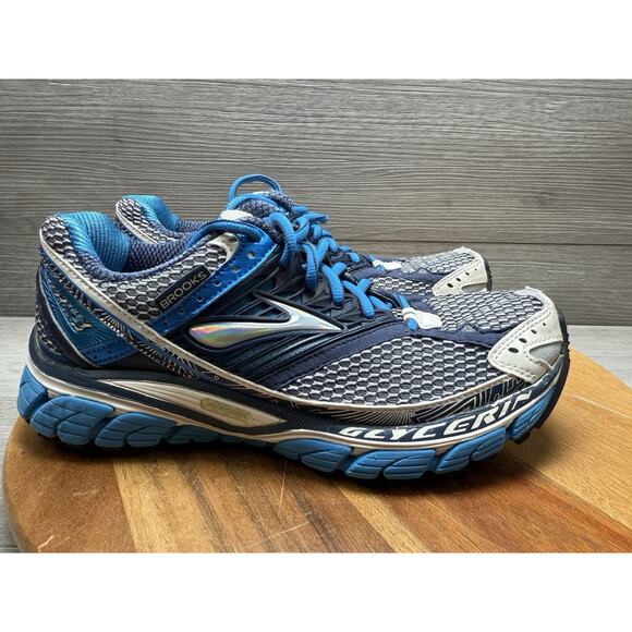Women's Brooks Glycerin 10 Dresden Blue Insignia White Running Shoes Size 7 - Picture 1 of 10